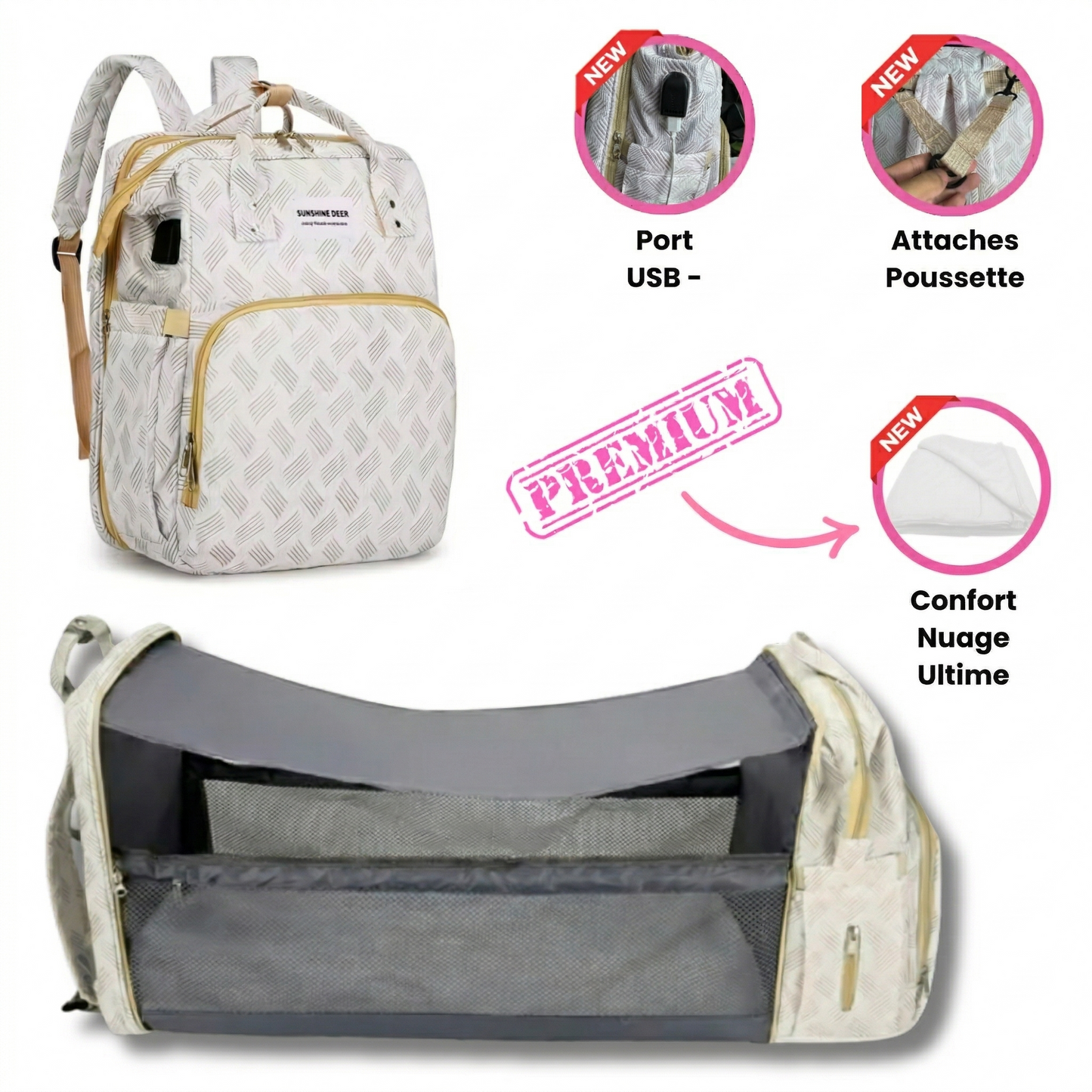 Eleganter 3-in-1 Wickelbegleiter