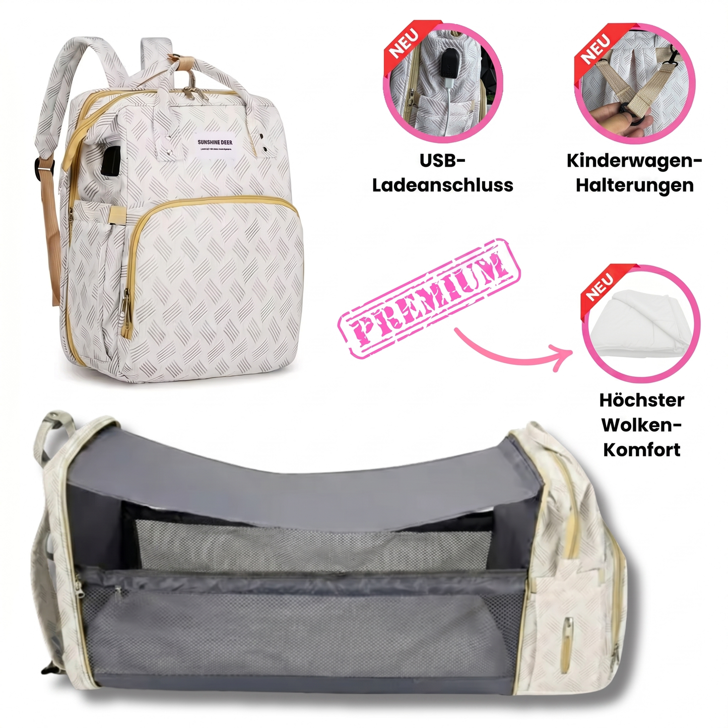 Eleganter 3-in-1 Wickelbegleiter